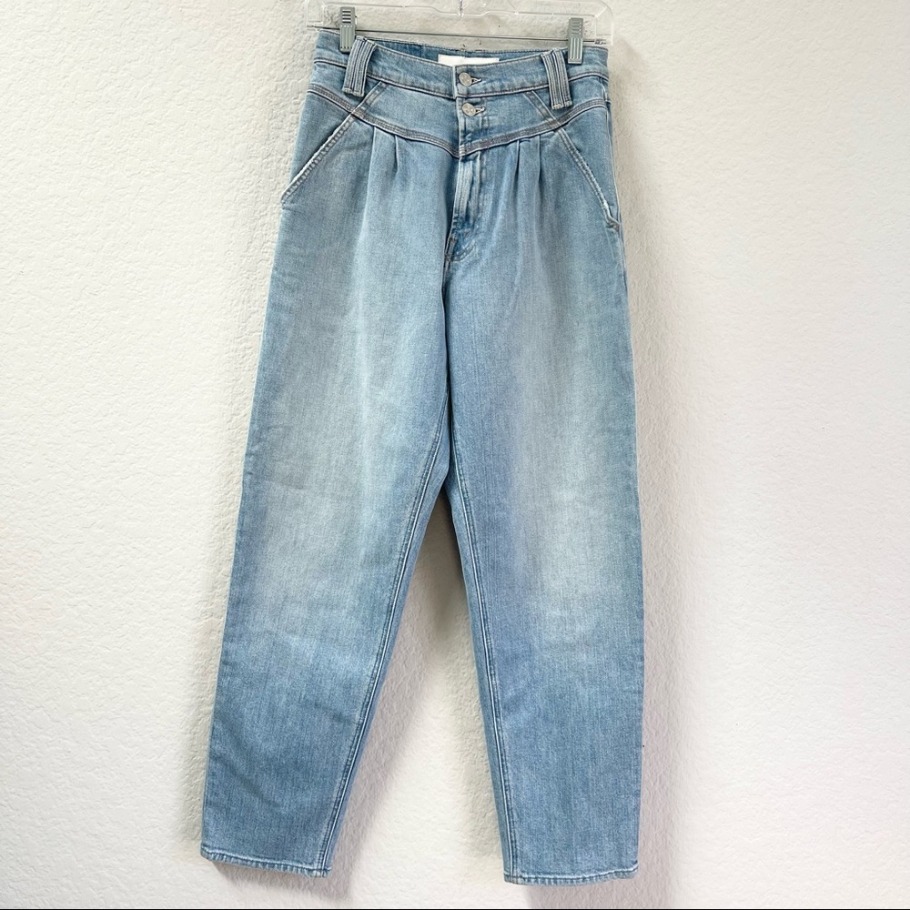 MOTHER Superior The Pleated Poplar Leg Jeans Straight Leg Size 27 - Picture 3 of 10